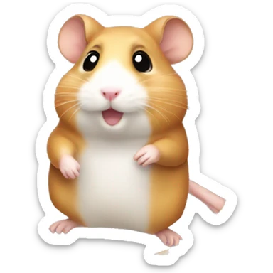 Hamster with a hoolahoop sticker