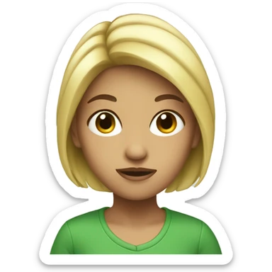 girl green parr sticker