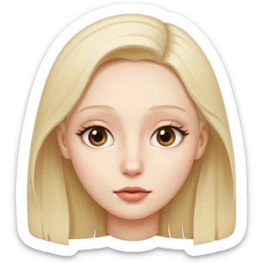 Whispering face sticker