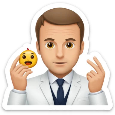 Macron entrain de faire caca sticker