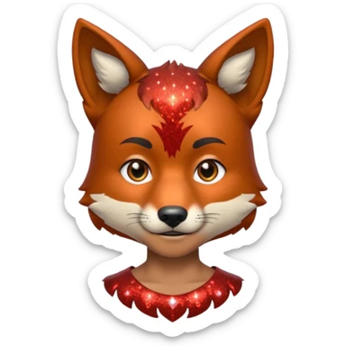 glitter red wolf boy apex predator sticker