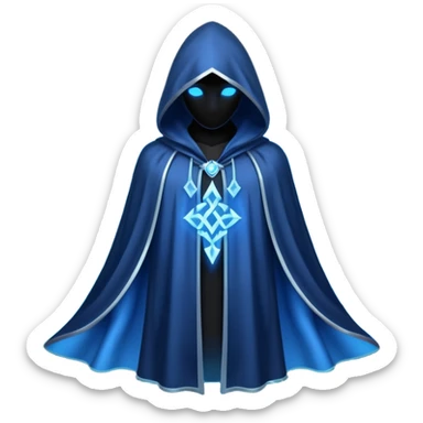 magical hooded cloak object icon, glowing runes on fabric, mystical aura, fantasy cloak, 3D cartoon, mobile game icon style, centered, clean background, no text, no watermark
 
 sticker