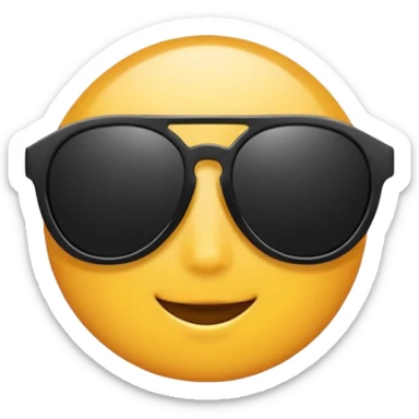 Óculos de sol preto sticker