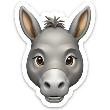 Ein behindert aussehender Eselkopf sticker