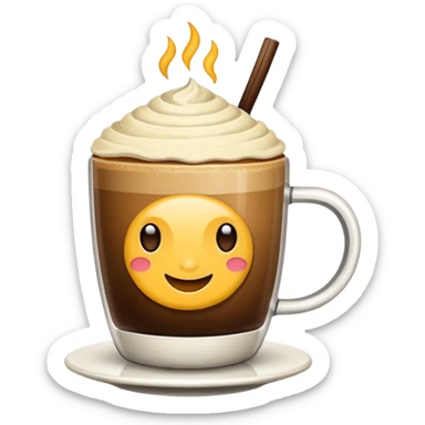 genera un cafe con vainilla que sea minimalista  sticker