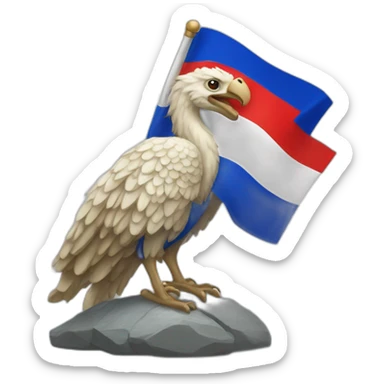 Simorgh holding french flag  sticker