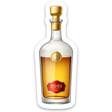 an elegant alcohol bottle sticker