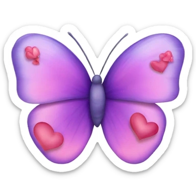 Butterflies with hearts sticker