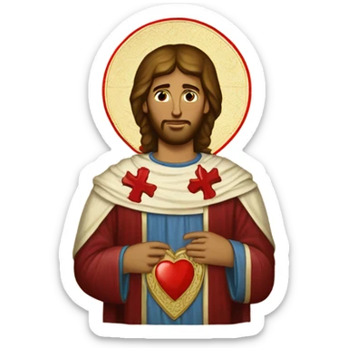 Caucasian Byzantine Icon Saint Valentine sticker