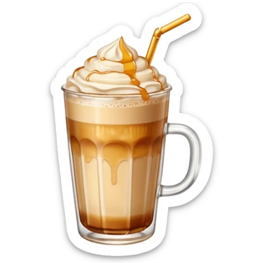 Ice latte with honey salt syrub sticker