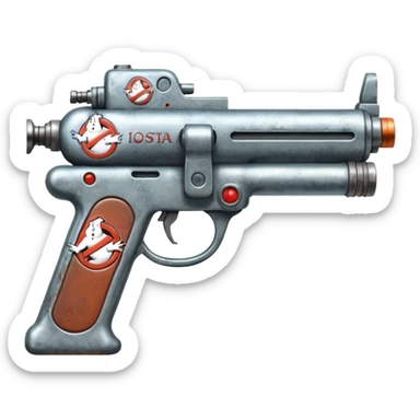 gun Ghostbusters emodji sticker