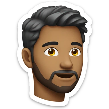 25 year old Man with stubble side profile looking sideways sticker