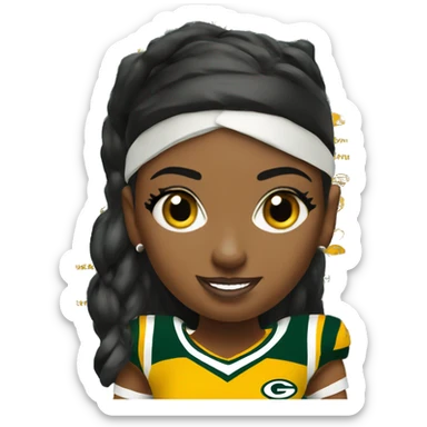nfl cheerleader Green Bay packer  sticker