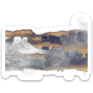 Ville gratte ciel nuit sticker