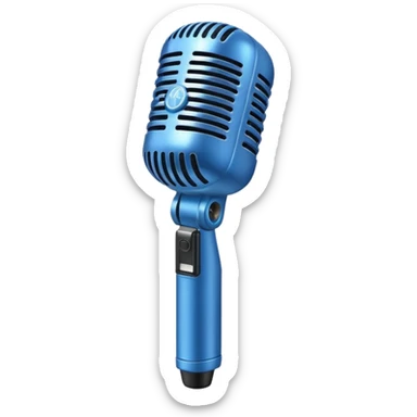 blue microphone icon sticker