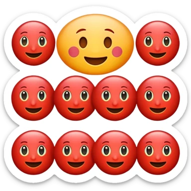 Emojis rojos sticker