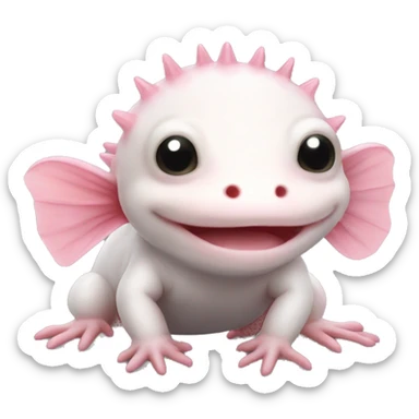 Baby axolotl sticker