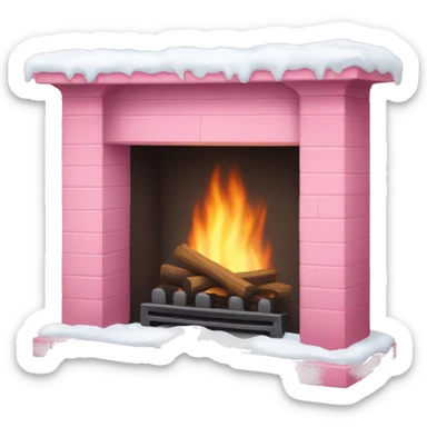 Winter Pink FirePlace sticker