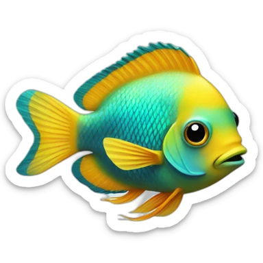 Tropical fish sticker