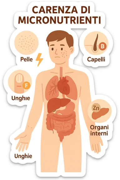 corpo umano in carenza di micronutrienti in italiano sticker