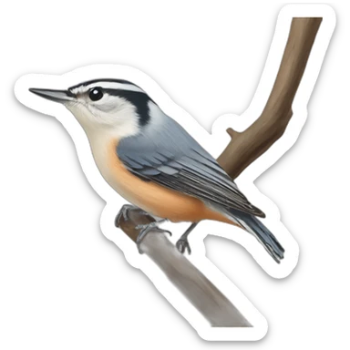 White breasted nuthatch sticker