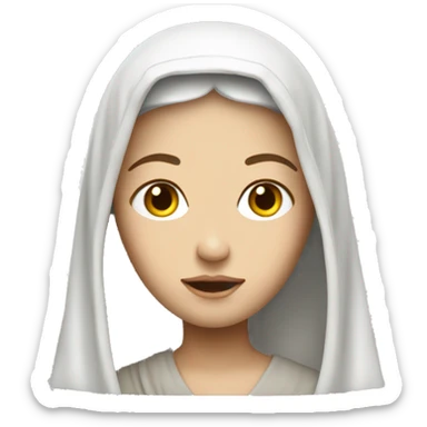 The Virgin Mary realistic face sticker