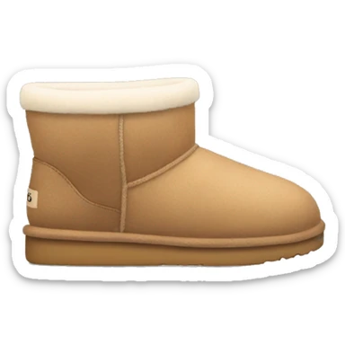 light brown cozy Ugg slippers sticker