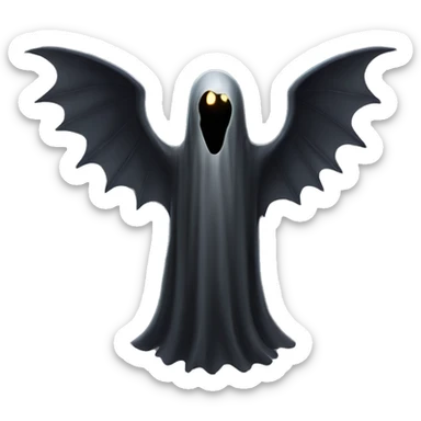 BLACK GHOST WITH WINGS sticker