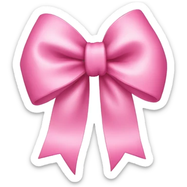 Pink bow sticker