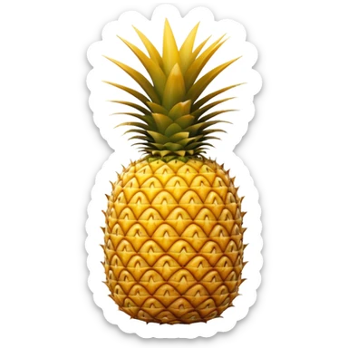 A pineapple flipped 180 degrees clockwise  sticker