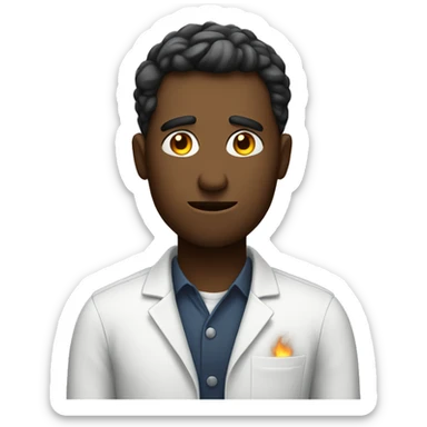 A burned out employee  sticker