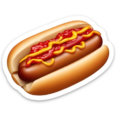 Hot dog eating  ketchup sticker