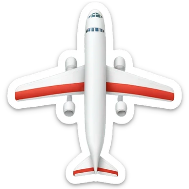 Airplane with 3 floors sticker