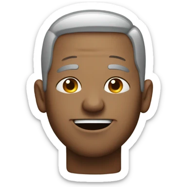 Man with tongue out and closed eyes sticker