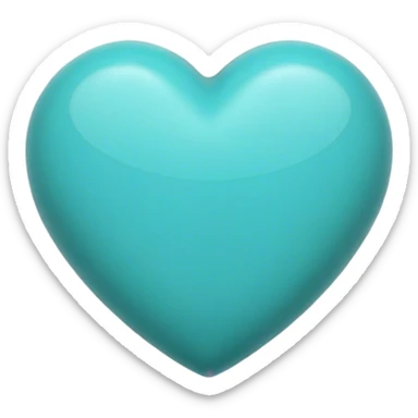 Heart turquoise dark sticker