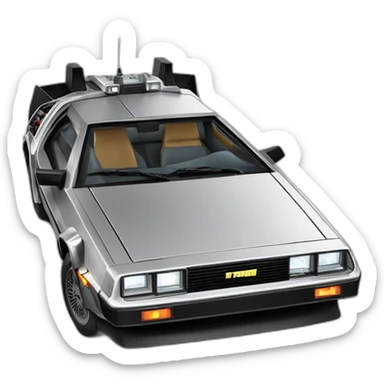 Delorean back to the future sticker
