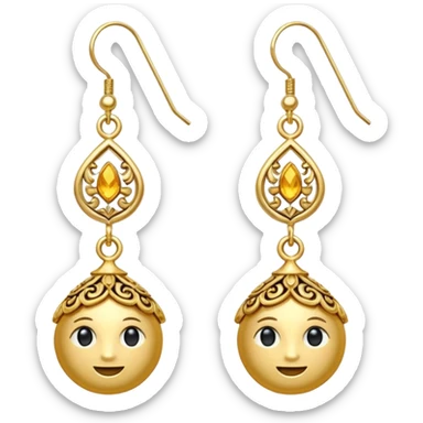 Gold Earrings sticker