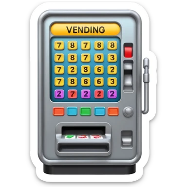 vending ticket machine sticker