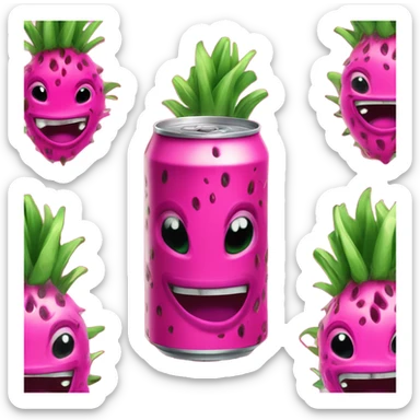 Energy Drink with the Taste of a Dragonfruit Dragon  sticker