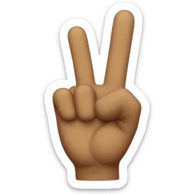 two fingers crossed in X sticker