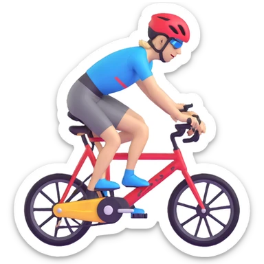 bike rider in racing gear sticker