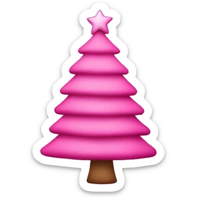 Pink Christmas tree sticker