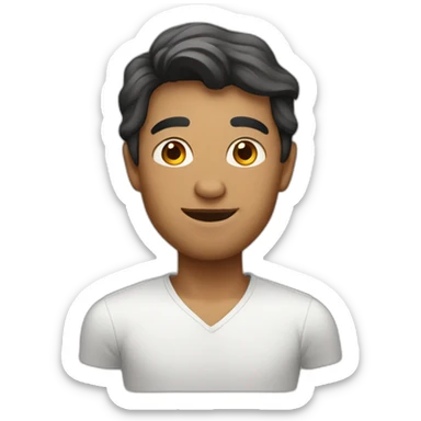 Man looking to a women with love sticker