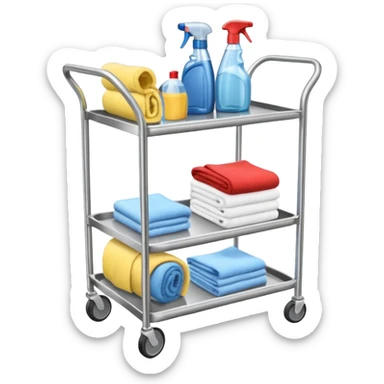 hotel service cleaning trolley sticker