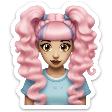 Melanie Martinez split dye hair sticker