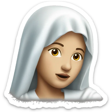 The Virgin Mary realistic face sticker