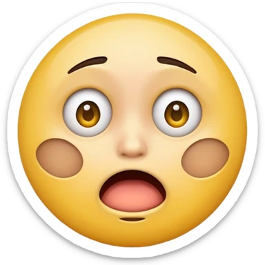 Can you make a shocked face that kinda looks disgusted  make it one of the yellow ones that are circular sticker