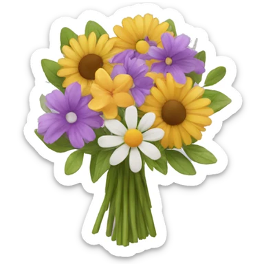 Mixed flower bouquet  sticker
