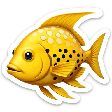 yellow Spotted Fish sticker