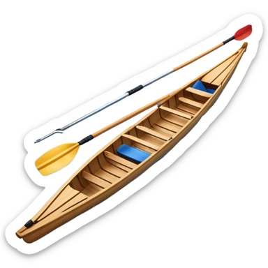 An icon showing a close-up of crossed oars, a sleek racing shell, and rippling water, symbolizing rowing. The design includes droplets in motion and a streamlined boat tip cutting through waves. Transparent background emphasizes strength, precision, and the spirit of competitive rowing sticker